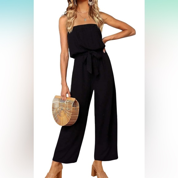 Zesica Pants - NWT Black Strapless Jumpsuit
